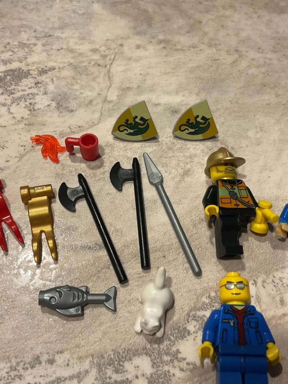 Lego Minifigure pieces 19 items used incomplete